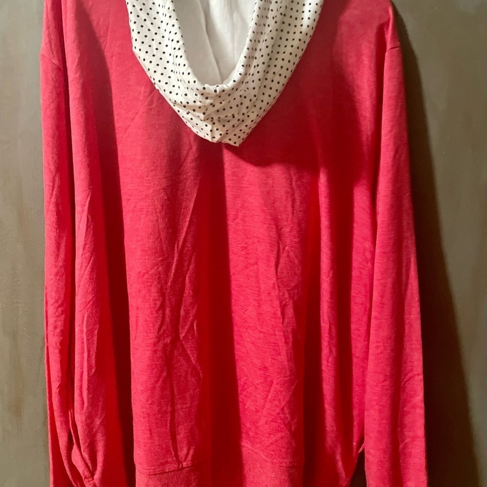 DISNEY SOLD Authentic Minnie Mouse red bow double zip polka dot Hoodie NWT - Picture 6 of 8